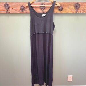 Very Vineyard Edgartown Black Rayon Sleeveless Scoop Neck Maxi Dress Large